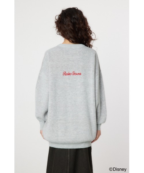 RODEO CROWNS WIDE BOWL（ロデオクラウンズワイドボウル）の「(MICKEY)チュニックニットワンピース（ワンピース・レディース・グレー×ホワイト・FREE）」の10枚目の写真