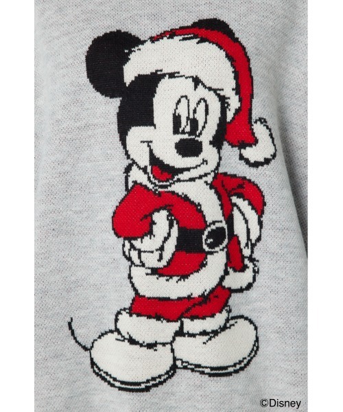 RODEO CROWNS WIDE BOWL（ロデオクラウンズワイドボウル）の「(MICKEY)チュニックニットワンピース（ワンピース・レディース・グレー×ホワイト・FREE）」の12枚目の写真