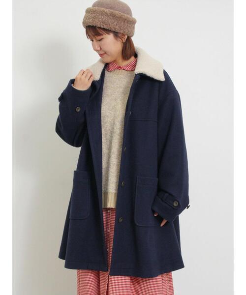 Samansa Mos2（サマンサ モスモス）の「取り外しボア襟付ミドル丈コート（その他アウター・レディース・カーキ/ベージュ/ネイビー・F）」の16枚目の写真