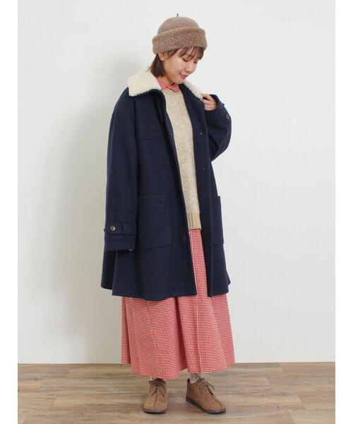 Samansa Mos2（サマンサ モスモス）の「取り外しボア襟付ミドル丈コート（その他アウター・レディース・カーキ/ベージュ/ネイビー・F）」の14枚目の写真