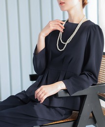 haremode（ハレモード）の「ペプラムブラウスパンツスーツ（スーツセット）」