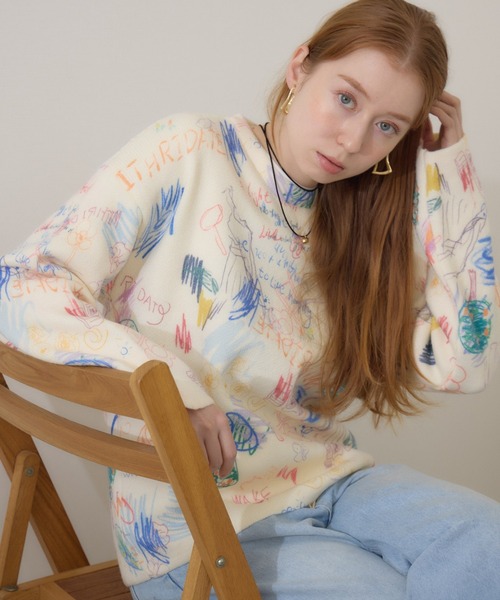 Paradise Picnic(パラダイスピクニック)の「カラープリントニット(ニット/セーター・レディース・その他2/その他1/その他3・FREE)」の1枚目の写真