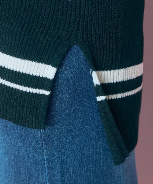 marun(マルン)の「<大きいサイズ>ねこ刺しゅうニットベスト marun(ベスト・レディース・アイボリー/ブラック・L/LL/3L/4L/5L)」の14枚目の写真