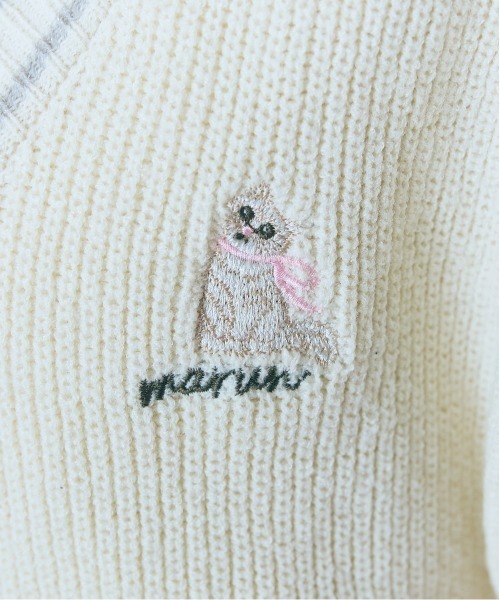 marun(マルン)の「<大きいサイズ>ねこ刺しゅうニットベスト marun(ベスト・レディース・アイボリー/ブラック・L/LL/3L/4L/5L)」の17枚目の写真