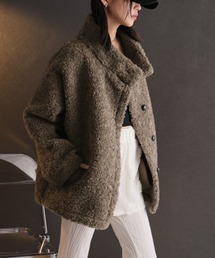 Girly Doll | スタンドカラーボアコート(ステンカラーコート)