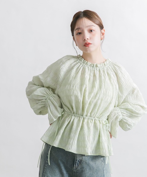 KBF(ケイビーエフ)の「2WAYオフショルブラウス(シャツ/ブラウス・レディース・グリーン系その他/ブラック/オフホワイト・ONE)」の15枚目の写真