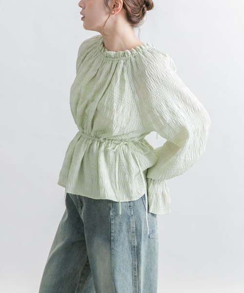 KBF(ケイビーエフ)の「2WAYオフショルブラウス(シャツ/ブラウス・レディース・グリーン系その他/ブラック/オフホワイト・ONE)」の18枚目の写真