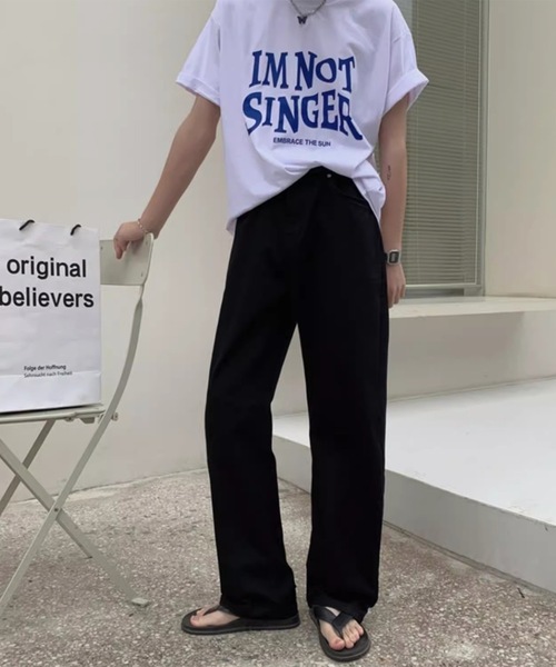 B.R.U(ブル)の「ツイルスタンダードストレートパンツ(その他パンツ・メンズ・アイボリー/ブラック/ベージュ・FREE)」の4枚目の写真