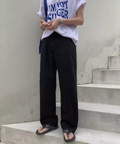 B.R.U(ブル)の「ツイルスタンダードストレートパンツ(その他パンツ・メンズ・アイボリー/ブラック/ベージュ・FREE)」の5枚目の写真