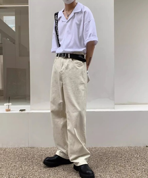 B.R.U(ブル)の「ツイルスタンダードストレートパンツ(その他パンツ・メンズ・アイボリー/ブラック/ベージュ・FREE)」の10枚目の写真