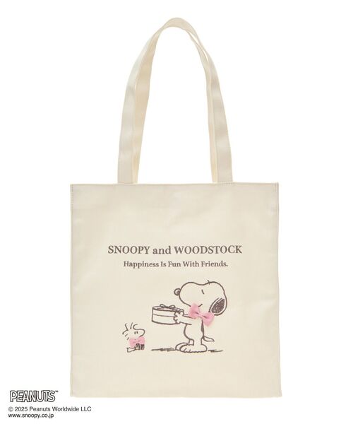 SNOOPYandWOODSTOCK スクエアトート（トートバッグ）｜Maison de FLEUR（メゾンドフルール）