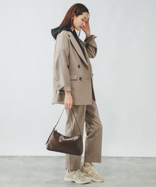 GLOBAL WORK（グローバルワーク）の「ライトクッション裾ZIPパーカー/147629（パーカー・レディース・グレイッシュベージュ/ブラック/ライトイエロー/杢グレー・MEDIUM/REGULAR/LARGE）」の6枚目の写真