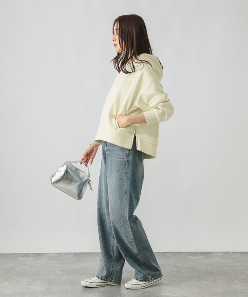 GLOBAL WORK（グローバルワーク）の「ライトクッション裾ZIPパーカー/147629（パーカー・レディース・グレイッシュベージュ/ブラック/ライトイエロー/杢グレー・MEDIUM/REGULAR/LARGE）」の20枚目の写真