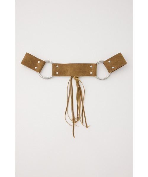 LAGUA GEM(ラグアジェム)の「FRINGE RING ベルト(ベルト・レディース・ブラウン/ダークカーキ・FREE)」の4枚目の写真