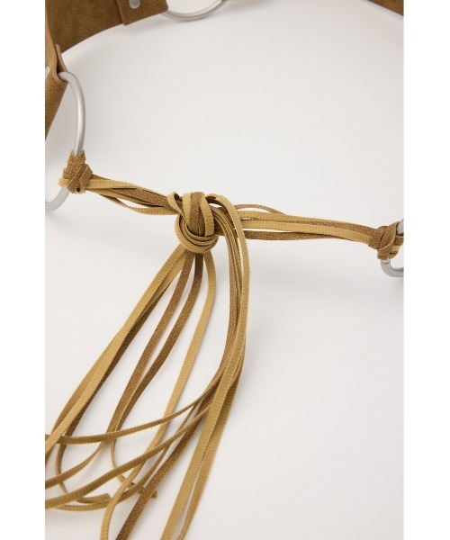 LAGUA GEM(ラグアジェム)の「FRINGE RING ベルト(ベルト・レディース・ブラウン/ダークカーキ・FREE)」の12枚目の写真