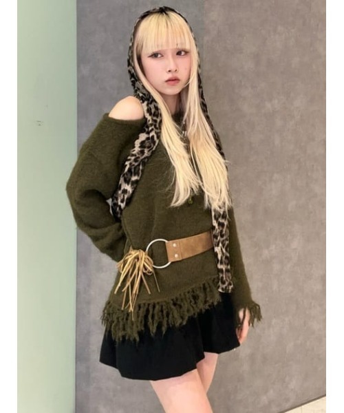 LAGUA GEM(ラグアジェム)の「FRINGE RING ベルト(ベルト・レディース・ブラウン/ダークカーキ・FREE)」の14枚目の写真