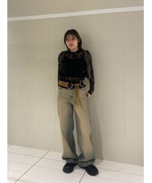 LAGUA GEM(ラグアジェム)の「FRINGE RING ベルト(ベルト・レディース・ブラウン/ダークカーキ・FREE)」の17枚目の写真