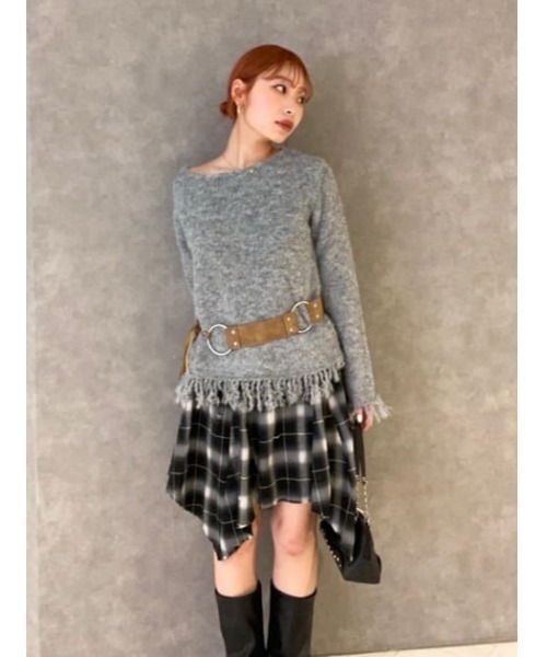 LAGUA GEM(ラグアジェム)の「FRINGE RING ベルト(ベルト・レディース・ブラウン/ダークカーキ・FREE)」の18枚目の写真