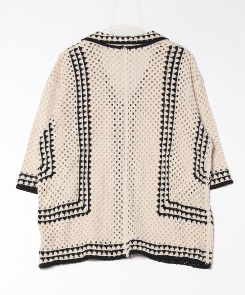 wee9s（ウィークス）の「vacances mesh shirt / バカンスメッシュシャツ（シャツ/ブラウス・レディース・ブラック/アイボリー・FREE）」の5枚目の写真