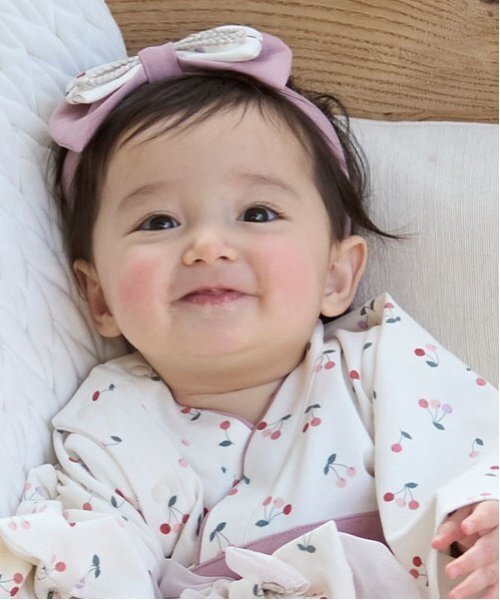 petit main（プティマイン）の「なりきり和風リボンヘアバンド（ヘアバンド・キッズ・レッド/ライトピンク・F）」の2枚目の写真