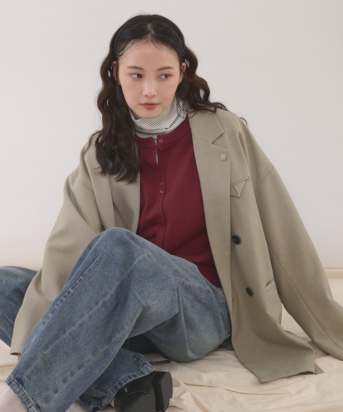 MUHET(ミュエータ)の「assorted tailored jacket / アソートテーラードジャケット(テーラードジャケット・レディース・チャコールグレー/ベージュ/キャメル/ネイビー/ブラウン/ブラウン系その他・FREE)」の4枚目の写真