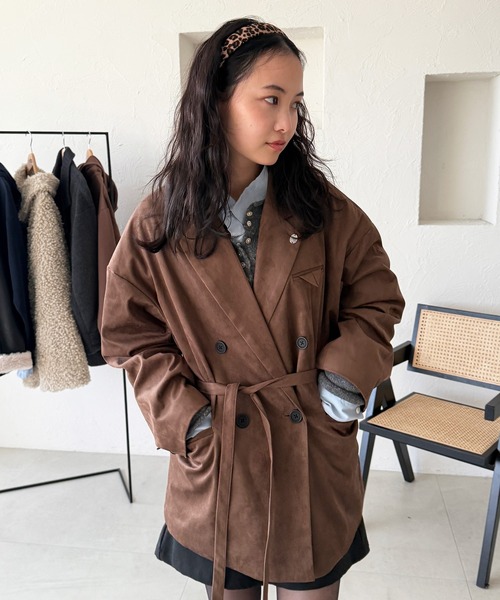 MUHET(ミュエータ)の「assorted tailored jacket / アソートテーラードジャケット(テーラードジャケット・レディース・チャコールグレー/ベージュ/キャメル/ネイビー/ブラウン/ブラウン系その他・FREE)」の3枚目の写真
