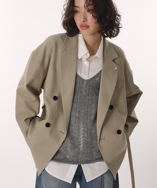 MUHET(ミュエータ)の「assorted tailored jacket / アソートテーラードジャケット(テーラードジャケット・レディース・チャコールグレー/ベージュ/キャメル/ネイビー/ブラウン/ブラウン系その他・FREE)」の8枚目の写真