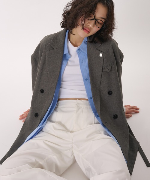 MUHET(ミュエータ)の「assorted tailored jacket / アソートテーラードジャケット(テーラードジャケット・レディース・チャコールグレー/ベージュ/キャメル/ネイビー/ブラウン/ブラウン系その他・FREE)」の20枚目の写真
