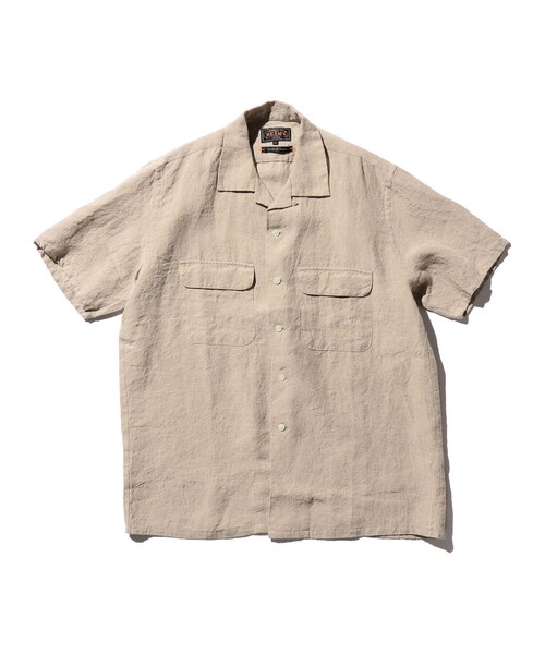 BEAMSプラスオープンカラー半袖シャツ BEAMS MEN｜BEAMS PLUS｜先染め ナイロン 半袖 オープンカラー