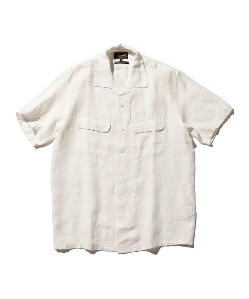 BEAMS PLUS（ビームスプラス）の「リネン オープンカラー シャツ（シャツ/ブラウス・メンズ・サックスブルー/ホワイト/ベージュ・S/L/XL/M）」の8枚目の写真