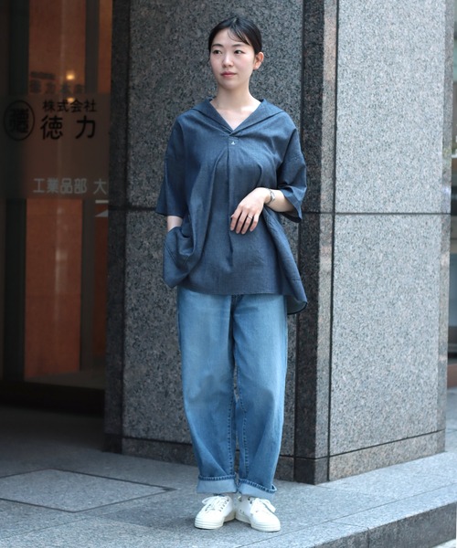 Brocante（ブロカント）の「[Brocante / ブロカント] ライトオンスデニム マランプルオーバー（シャツ/ブラウス・レディース・ワンウォッシュ・2）」の15枚目の写真