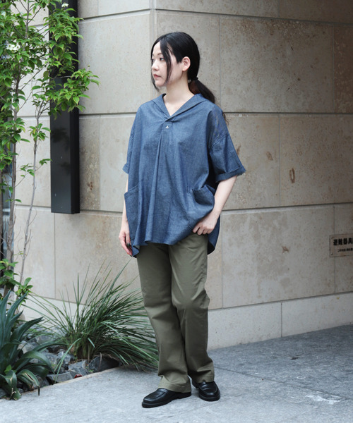 Brocante（ブロカント）の「[Brocante / ブロカント] ライトオンスデニム マランプルオーバー（シャツ/ブラウス・レディース・ワンウォッシュ・2）」の16枚目の写真