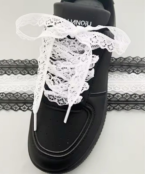 M・U SPORTS リボンシューレーススパイクレスシューズ　703H6600 セール】【 Jelly moo / ジェリームー 】 サテン レースリボン