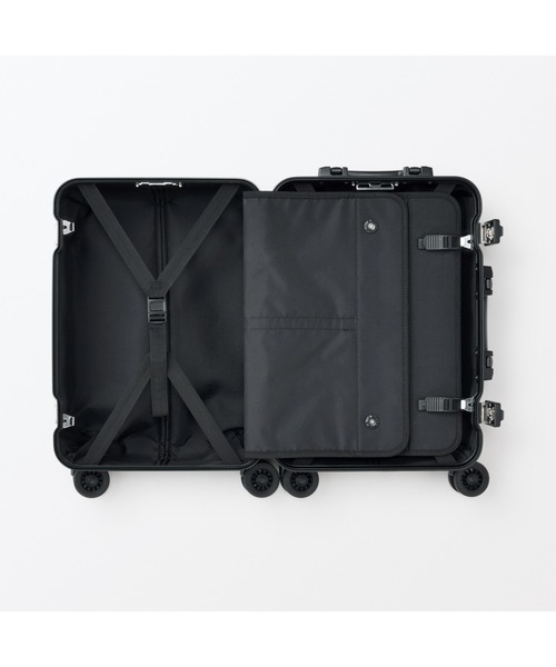 ハードキャリーケース 黒 36L バーを自由に調節できる ハードキャリーケース（36L） | 無印良品