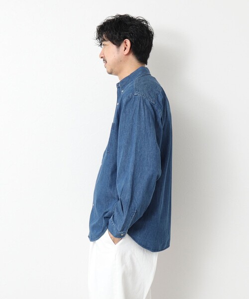 DANTON(ダントン)の「【DANTON/ダントン】DOT BUTTON B.D. SHIRT LS 25SS(シャツ/ブラウス・メンズ・インディゴブルー/ブルー・40/42/44)」の7枚目の写真