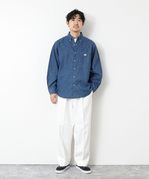 DANTON(ダントン)の「【DANTON/ダントン】DOT BUTTON B.D. SHIRT LS 25SS(シャツ/ブラウス・メンズ・インディゴブルー/ブルー・40/42/44)」の9枚目の写真