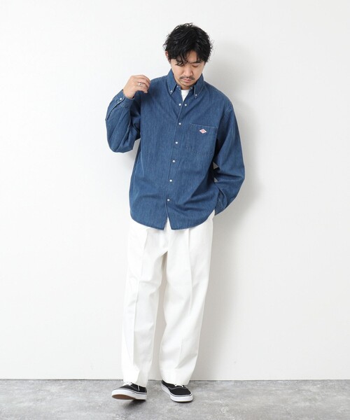 DANTON(ダントン)の「【DANTON/ダントン】DOT BUTTON B.D. SHIRT LS 25SS(シャツ/ブラウス・メンズ・インディゴブルー/ブルー・40/42/44)」の10枚目の写真