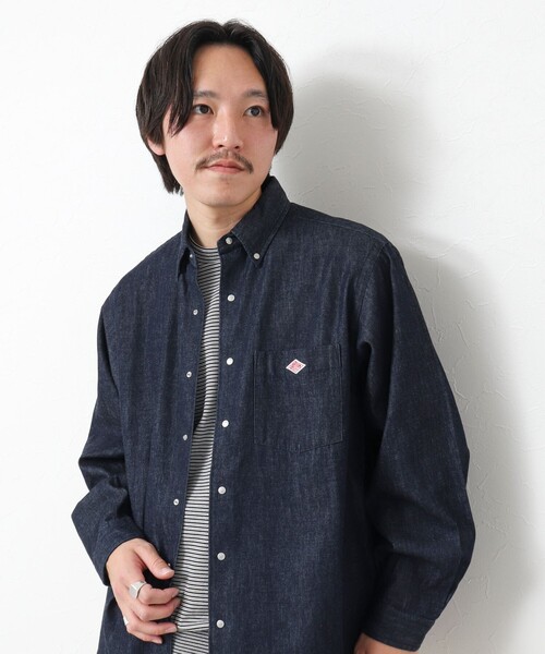 DANTON(ダントン)の「【DANTON/ダントン】DOT BUTTON B.D. SHIRT LS 25SS(シャツ/ブラウス・メンズ・インディゴブルー/ブルー・40/42/44)」の13枚目の写真