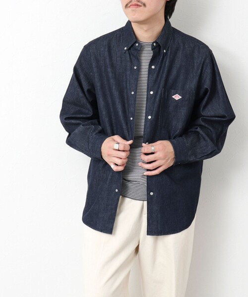 DANTON(ダントン)の「【DANTON/ダントン】DOT BUTTON B.D. SHIRT LS 25SS(シャツ/ブラウス・メンズ・インディゴブルー/ブルー・40/42/44)」の14枚目の写真