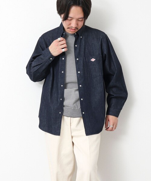 DANTON(ダントン)の「【DANTON/ダントン】DOT BUTTON B.D. SHIRT LS 25SS(シャツ/ブラウス・メンズ・インディゴブルー/ブルー・40/42/44)」の15枚目の写真