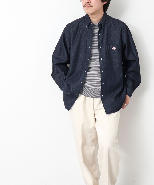 DANTON(ダントン)の「【DANTON/ダントン】DOT BUTTON B.D. SHIRT LS 25SS(シャツ/ブラウス・メンズ・インディゴブルー/ブルー・40/42/44)」の16枚目の写真