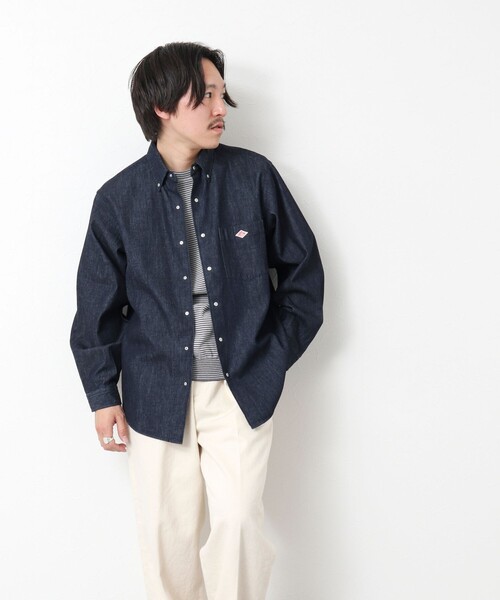 DANTON(ダントン)の「【DANTON/ダントン】DOT BUTTON B.D. SHIRT LS 25SS(シャツ/ブラウス・メンズ・インディゴブルー/ブルー・40/42/44)」の18枚目の写真