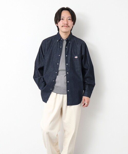DANTON(ダントン)の「【DANTON/ダントン】DOT BUTTON B.D. SHIRT LS 25SS(シャツ/ブラウス・メンズ・インディゴブルー/ブルー・40/42/44)」の19枚目の写真