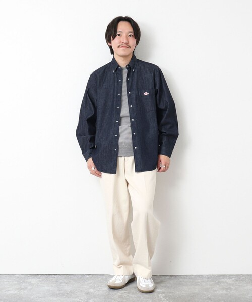 DANTON(ダントン)の「【DANTON/ダントン】DOT BUTTON B.D. SHIRT LS 25SS(シャツ/ブラウス・メンズ・インディゴブルー/ブルー・40/42/44)」の20枚目の写真