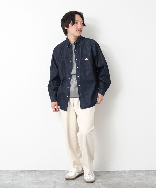 DANTON(ダントン)の「【DANTON/ダントン】DOT BUTTON B.D. SHIRT LS 25SS(シャツ/ブラウス・メンズ・インディゴブルー/ブルー・40/42/44)」の21枚目の写真