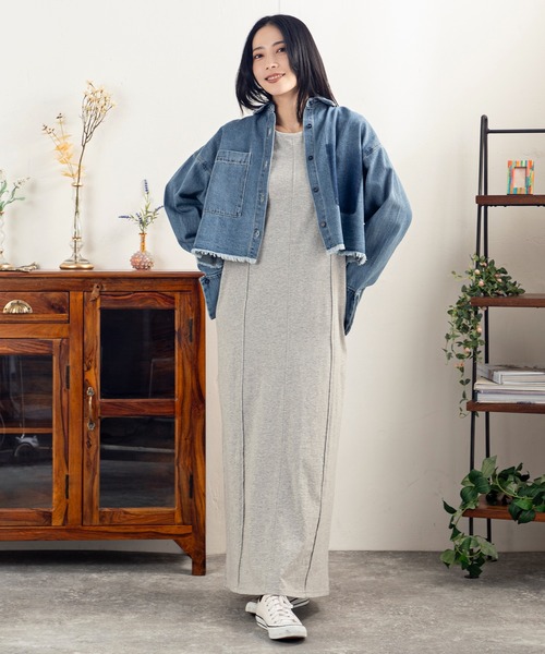MILLION CARATS(ミリオンカラッツ)の「抜け感のある肩スリットが魅力の2WAYワンピース(ワンピース・レディース・ブラック/グレー・FREE)」の7枚目の写真