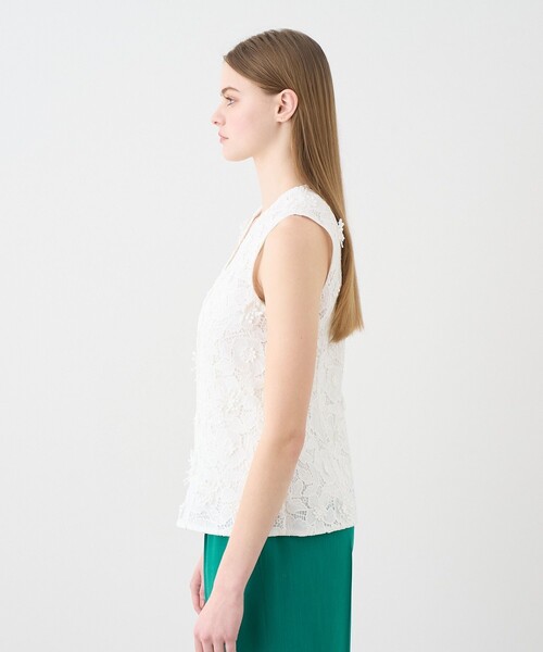 セール】3Dレース刺繍ジレ ブラウス（シャツ/ブラウス）｜ANAYI