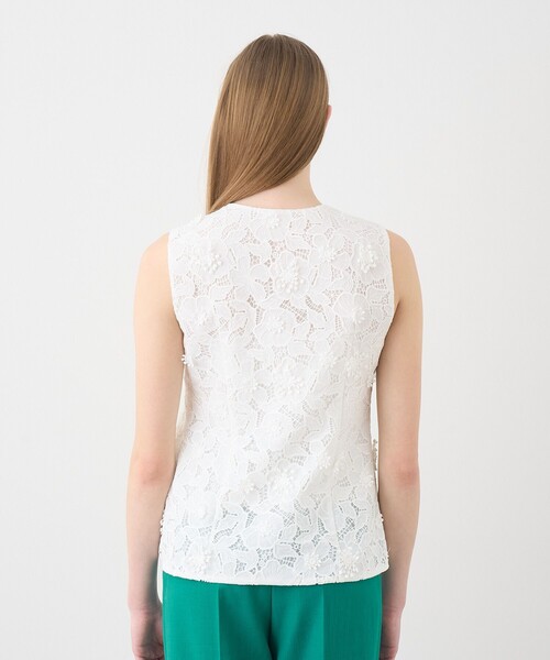 セール】3Dレース刺繍ジレ ブラウス（シャツ/ブラウス）｜ANAYI