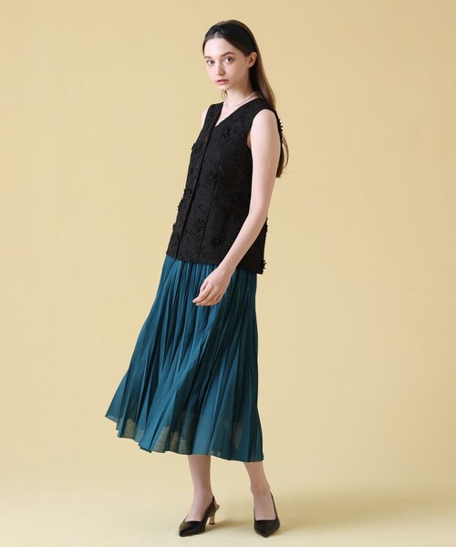 セール】3Dレース刺繍ジレ ブラウス（シャツ/ブラウス）｜ANAYI