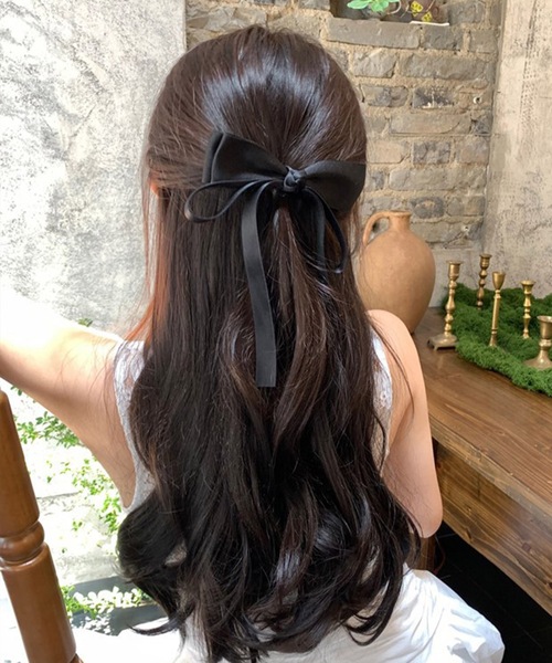 IRADOWL(アイラドール)の「Wリボンバレッタ(バレッタ/ヘアクリップ・レディース・ブラック・FREE)」の3枚目の写真